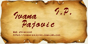 Ivana Pajović vizit kartica